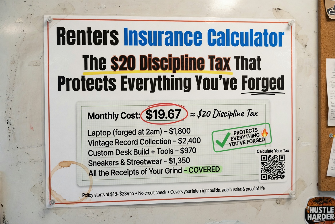 Renters Insurance Calculator: The $20 Discipline Tax That Protects Everything You’ve Forged