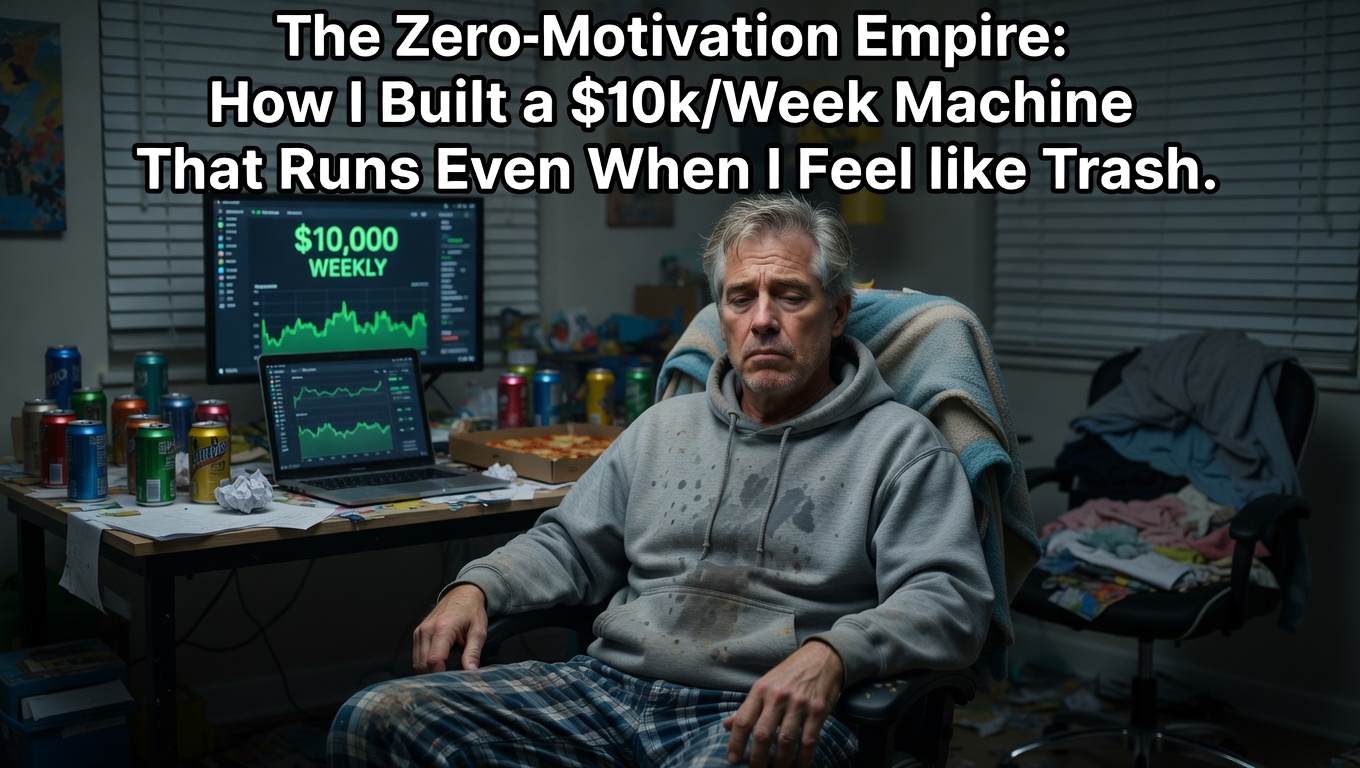 The Zero-Motivation Empire: How I Built a $10k/Week Machine That Runs Even When I Feel Like Trash