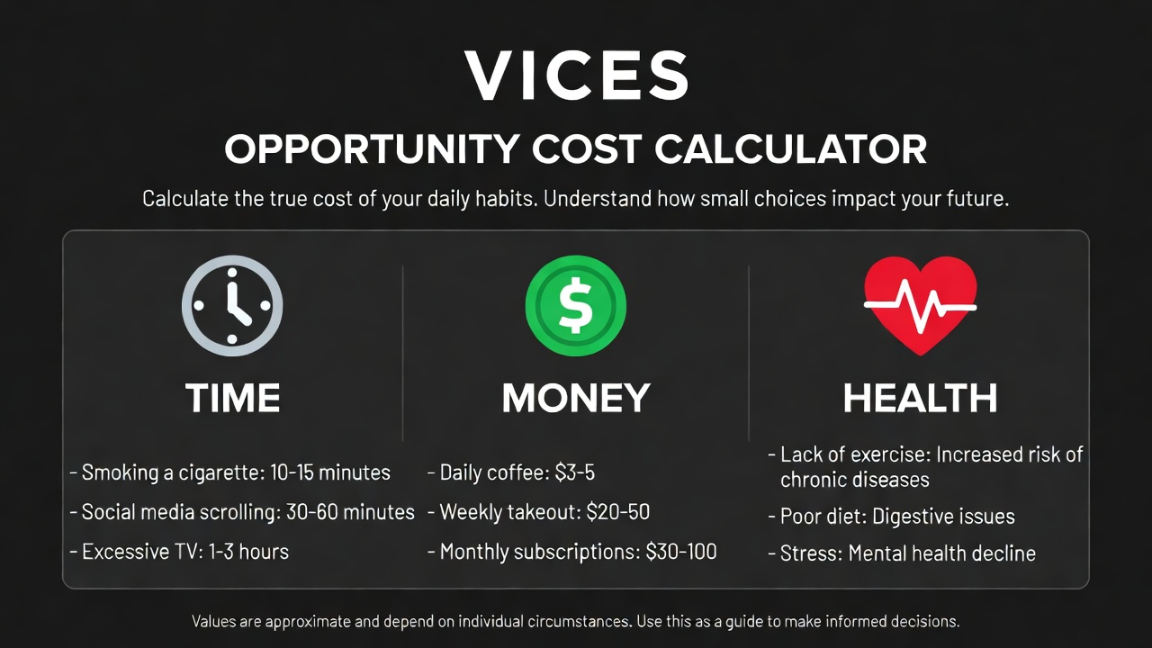 The “Vices” Opportunity Cost Calculator